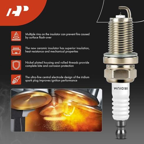 A-Premium Set of 4 Ignition Coil Pack and Iridium Spark Plugs Compatible with Honda Civic 2006-2011 L4 1.8L Replace# 30520RNAA01 in Kuwait