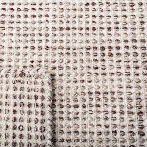 SAFAVIEH Vermont Collection Area Rug - 6' x 9', Brown & Ivory, Handmade Wool, Ideal for High Traffic Areas in Living Room, Bedroom (VRM805T) in Kuwait