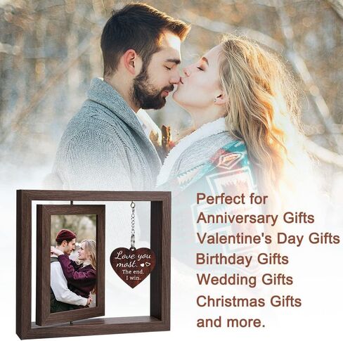 إطارات صور DAISRED Love You، إطار صور هدايا للأزواج - أحبك كثيرًا، النهاية. فزت. إطار صورة رومانسي للصور مقاس 4 × 6 in Saudi Arabia
