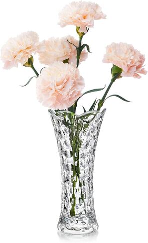 مزهرية زجاجية شفافة مقاس 7.5 بوصة، مزهرية صغيرة من الكريستال الشفاف، مزهرية حديثة للطاولة المركزية، مكتب داخلي، ديكور منزلي، مزهرية مزخرفة، هدية للنساء in Kuwait