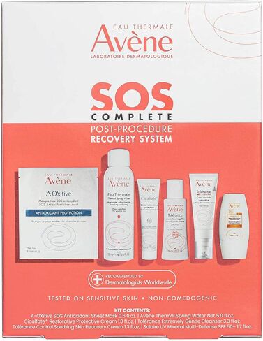 Eau Thermale Avène SOS COMPLETE Post-Procedure Recovery System. Comprehensive optimal post-procedure recovery care kit for compromised, hypersensitive skin. in Kuwait