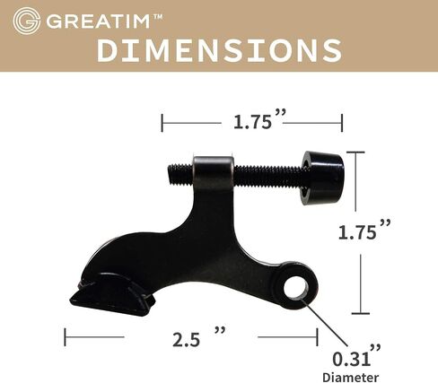10 Pack Hinge Door Stoppers, Heavy Duty Door Stopper Hinge, Rubber Bumper Tips, Zinc Alloy (Black) in Saudi Arabia