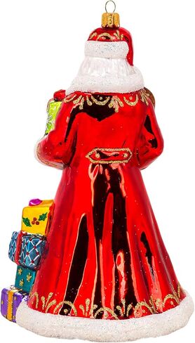 Miss Christmas 2024 Collection Festive Santa 7.5-Inch Blown Glass Christmas Tree Ornament (Classic Santa with Gifts) in Saudi Arabia