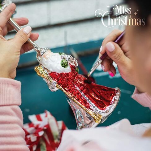 Miss Christmas 2024 Collection Festive Santa 7.5-Inch Blown Glass Christmas Tree Ornament (Classic Santa with Gifts) in Saudi Arabia