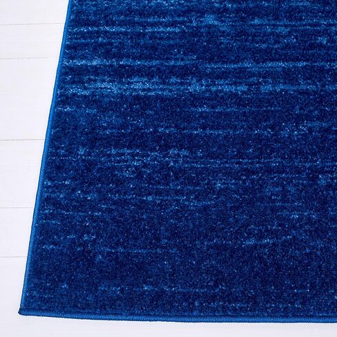 SAFAVIEH Adirondack Collection Area Rug - 8' Square, Light Blue & Dark Blue, Modern Ombre Design, Non-Shedding & Easy Care, Ideal for High Traffic Areas in Living Room, Bedroom (ADR113F) in Saudi Arabia