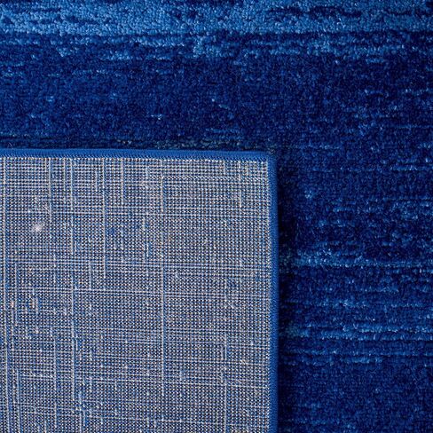 SAFAVIEH Adirondack Collection Area Rug - 8' Square, Light Blue & Dark Blue, Modern Ombre Design, Non-Shedding & Easy Care, Ideal for High Traffic Areas in Living Room, Bedroom (ADR113F) in Saudi Arabia