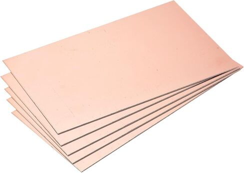 MECCANIXITY PCB لوح نحاسي مصفح 100 مم × 70 مم × 1 مم FR4 ألياف زجاجية على الوجهين لمشاريع الدوائر، حزمة من 5 in Kuwait
