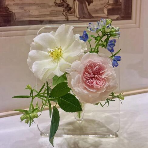 Clear Acrylic Flower Picture Photo Frame Vase for Centerpieces, Cute Bud Vase, Unique Single Flower Vase for Room Decor in Saudi Arabia