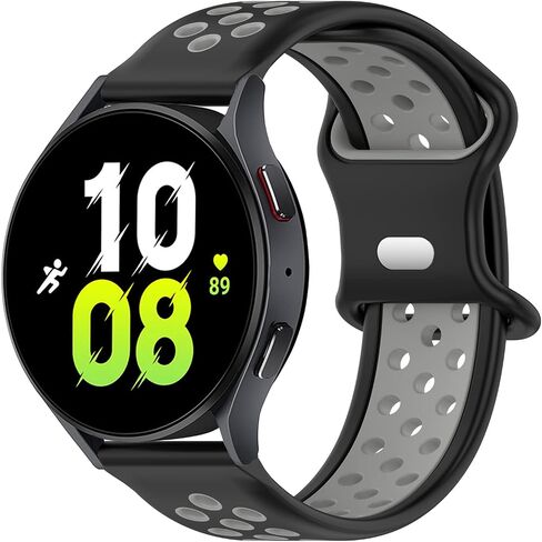 20mm Sport Bands Compatible with Samsung Galaxy Watch 4/Watch 5/Watch Active 2 40mm 44mm/Watch 5 Pro 45mm/Galaxy Watch 4 Classic 42mm 44mm,Soft Silicone Breathable Replacement Bands for Garmin Forerunner 55/158/245/645/Approach S40 Women Men in Saudi Arabia