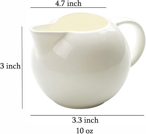 Sizikato Pure White Porcelain Sugar and Creamer Set, 14 Oz Salt Bowl with Lid and 10 Oz Creamer Pitcher in Saudi Arabia