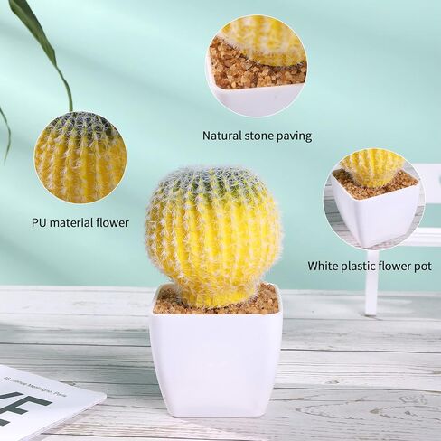 Artificial Cactus Plant 6" Fake Cactus in Pot Small Succulent Plants Mini Faux Succulents Cacti for Indoor,Office,Desk Tabletop, Shelf,Home，Cubicle，Bookshelf Decoration in Saudi Arabia