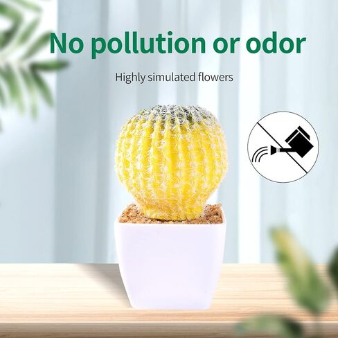 Artificial Cactus Plant 6" Fake Cactus in Pot Small Succulent Plants Mini Faux Succulents Cacti for Indoor,Office,Desk Tabletop, Shelf,Home，Cubicle，Bookshelf Decoration in Saudi Arabia