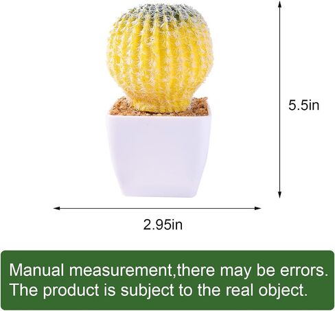 Artificial Cactus Plant 6" Fake Cactus in Pot Small Succulent Plants Mini Faux Succulents Cacti for Indoor,Office,Desk Tabletop, Shelf,Home，Cubicle，Bookshelf Decoration in Saudi Arabia