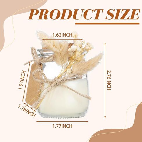 MTLEE 12 Sets Wedding Favors for Guests Wedding Candle Gifts Glass Candle Jars Bulk Scented Soy Wax Candle Set with DIY Tag Cards for Bridesmaid Bridal Shower Wedding Party Favors (Green Leaves) in Saudi Arabia