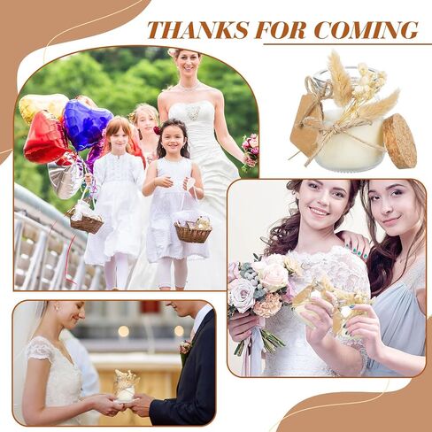 MTLEE 12 Sets Wedding Favors for Guests Wedding Candle Gifts Glass Candle Jars Bulk Scented Soy Wax Candle Set with DIY Tag Cards for Bridesmaid Bridal Shower Wedding Party Favors (Green Leaves) in Saudi Arabia