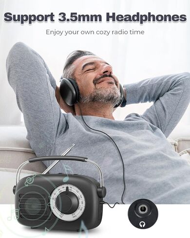 PRUNUS 750 AM FM Radio Portable with Bluetooth Speaker, USB TF Card Playing, Solar/USB-C Rechargeable Radio, Double Speaker, Colorful Light, Transistor Radio, Radios Portable AM FM, Bluetooth Radio in Saudi Arabia