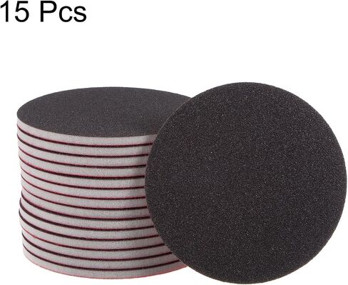 HARFINGTON 15pcs Sanding Sponge Hook and Loop Sanding Disc, 5-inch Sponge Sanding Pad 180 Grit Hook and Loop Sanding Disc Wet/Dry for Car Wood Drywall Metal Polishing & Grinding in Saudi Arabia