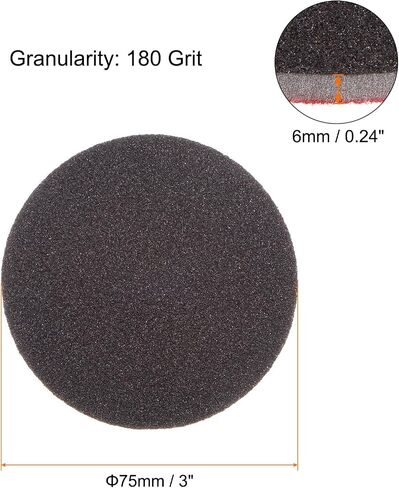 HARFINGTON 15pcs Sanding Sponge Hook and Loop Sanding Disc, 5-inch Sponge Sanding Pad 180 Grit Hook and Loop Sanding Disc Wet/Dry for Car Wood Drywall Metal Polishing & Grinding in Saudi Arabia