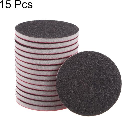 HARFINGTON 15pcs Sanding Sponge Hook and Loop Sanding Disc, 5-inch Sponge Sanding Pad 180 Grit Hook and Loop Sanding Disc Wet/Dry for Car Wood Drywall Metal Polishing & Grinding in Saudi Arabia