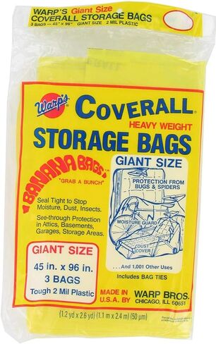 Warp's Banana Bags, Plastic, one Bag of Each Size: 45 in. x 96 in, 60 in. x 108 in. (Giant/Jumbo) in Saudi Arabia