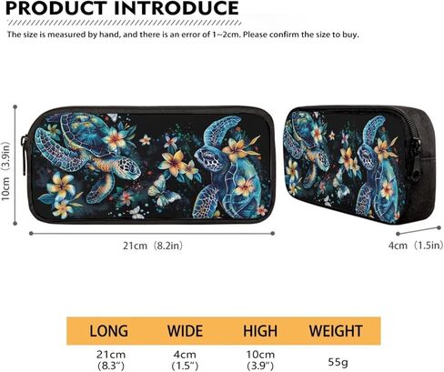Xoenoiee Sea Turtle and Floral Pattern Back to School Backpack Set of 3 Pack Teens Primary Schoolbag Thermal Lunch Box Pencil Bag 3 in 1 for Boys Girls in Saudi Arabia