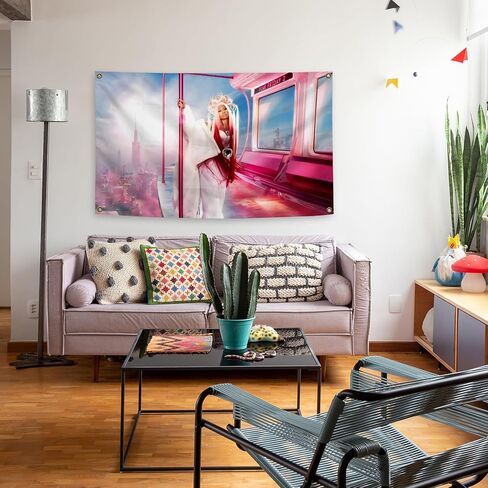 Generic Pop Rap Nicki Cover Minaj Album 3×5 Feet Wall Tapestry Is Suitable For Indoor and Outdoor Home Decoration Such As Dormitories Living Rooms Etc, pink in Saudi Arabia