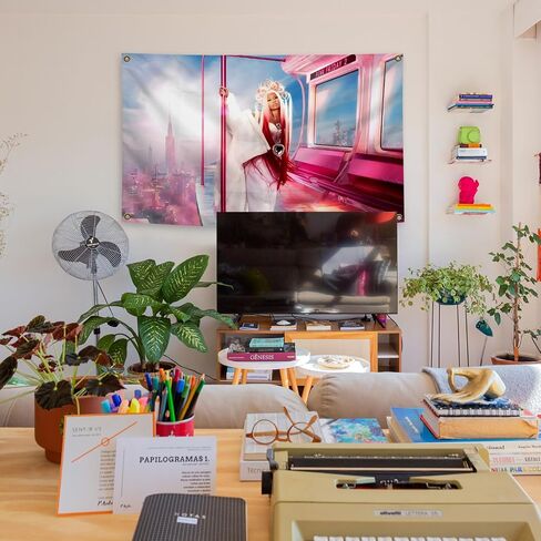 Generic Pop Rap Nicki Cover Minaj Album 3×5 Feet Wall Tapestry Is Suitable For Indoor and Outdoor Home Decoration Such As Dormitories Living Rooms Etc, pink in Saudi Arabia