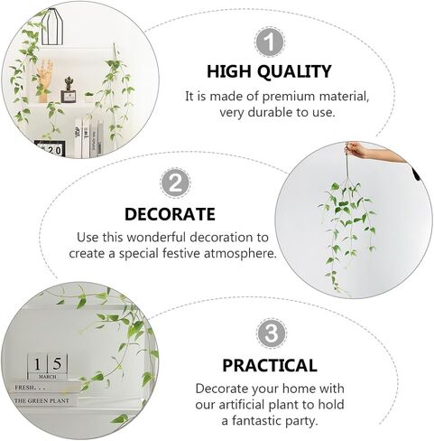 PRETYZOOM 1pc Rattan Wedding Arch Decor Silk Artificial Garland Simulated Clematis Faux Greenery Garland Green Wreath Green Plants Light House Decorations for Home Flower Wall Household Iron in Saudi Arabia