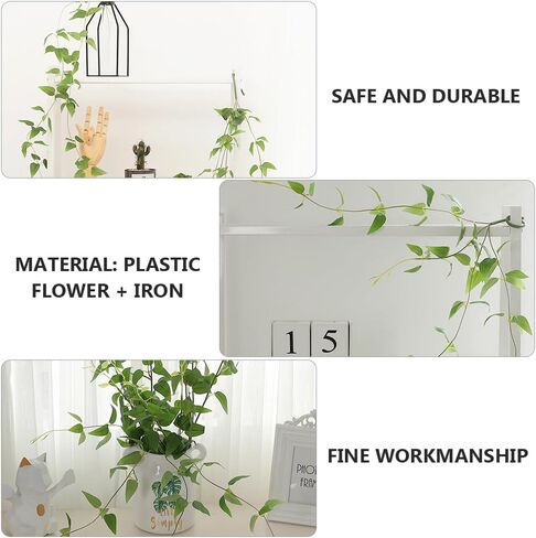 PRETYZOOM 1pc Rattan Wedding Arch Decor Silk Artificial Garland Simulated Clematis Faux Greenery Garland Green Wreath Green Plants Light House Decorations for Home Flower Wall Household Iron in Saudi Arabia