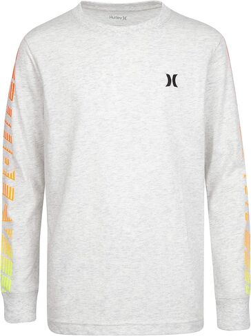 Hurley Boys' Long Sleeve Graphic T-Shirt, Armory Navy, 6 in Saudi Arabia