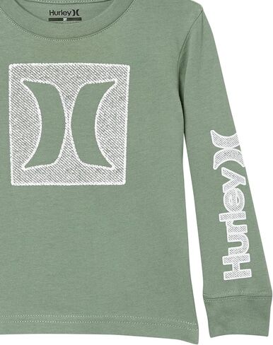 Hurley Boys' Long Sleeve Graphic T-Shirt, Armory Navy, 6 in Saudi Arabia