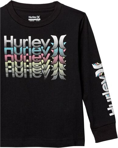 Hurley Boys' Long Sleeve Graphic T-Shirt, Armory Navy, 6 in Saudi Arabia