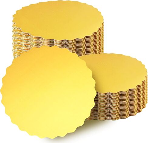 qiqee 12 Inch White Wave Cake Boards Round 50-Packs Circles Rounds Base Food-Grade Cardboard Wave Cake Plate（Thinner But Stronger） in Saudi Arabia