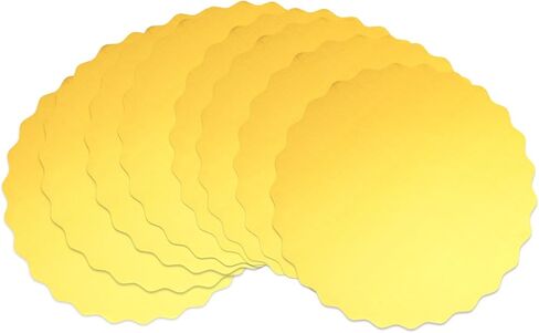 qiqee 12 Inch White Wave Cake Boards Round 50-Packs Circles Rounds Base Food-Grade Cardboard Wave Cake Plate（Thinner But Stronger） in Saudi Arabia