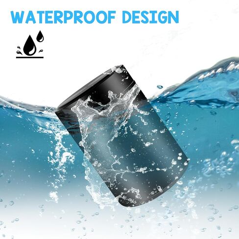 WLLHYF Portable Metal Small Pill Case, Round Aluminium Alloy Pill Holder Pocket Small Pill Box Waterproof Medicine Organizer Bottle Container for Travel Outdoor Vitamin Fish Oils (Black) in Saudi Arabia