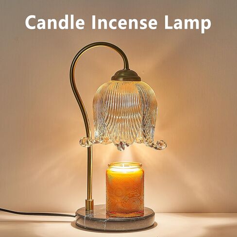 Flower Candle Warmer Lamp with Timer，Mother's Day Gift for Mom，Tulip Lamp Candle Warmer with 2 Bulbs for Room Decor,Aromatherapy Candle Warmer Gifts for Women Candle Heater for Home Decor Gold in Saudi Arabia