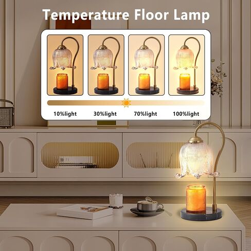 Flower Candle Warmer Lamp with Timer，Mother's Day Gift for Mom，Tulip Lamp Candle Warmer with 2 Bulbs for Room Decor,Aromatherapy Candle Warmer Gifts for Women Candle Heater for Home Decor Gold in Saudi Arabia
