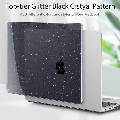 May Chen متوافق مع حافظة MacBook Pro 14 بوصة 2023 2022 2021 إصدار M3 A2918 A2992 M2 A2779 M1 A2442 Pro/Max، حافظة بلاستيكية صلبة مع غطاء لوحة مفاتيح، ساكورا بينك جليتر سباركل in Saudi Arabia