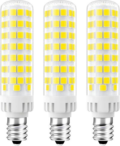 E12 LED لمبة عكس الضوء، 100 واط لمبة الشمعدانات المكافئة C7، 6000K ضوء النهار الأبيض، 10W 1000 Lumen T6 E12 لمبات الإضاءة للثريات، مروحة السقف، الإضاءة المعلقة، مصباح الملح، 6 عبوات in Saudi Arabia