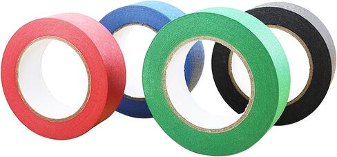 2 Rolls Masking Tape, Adhesive Painting Tape, 15mm x 50m(0.59 inch x 54.6 Yards) Green Masking Tape, Craft Art Paper Tape, Great for Everyday Use in Saudi Arabia