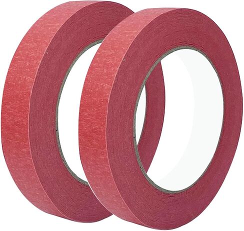2 Rolls Masking Tape, Adhesive Painting Tape, 15mm x 50m(0.59 inch x 54.6 Yards) Green Masking Tape, Craft Art Paper Tape, Great for Everyday Use in Saudi Arabia