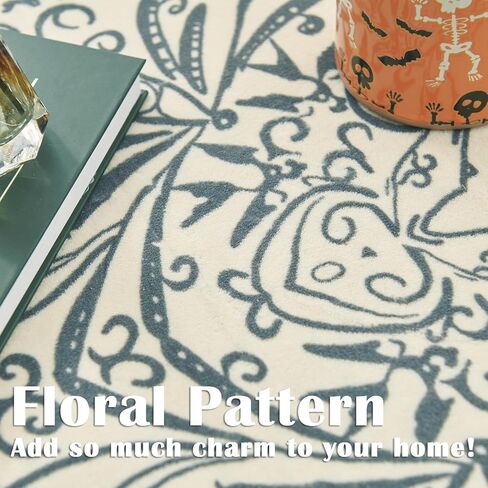 jinchan المطبخ عداء البساط 2x6 الشرقية المدخل عداء البساط قابل للغسل خمر عداء الأزهار غير زلة لينة الرجعية المتعثرة رقيقة البلد بوهو البساط لغرفة النوم الحمام غرفة الغسيل غرفة المعيشة رمادي داكن in Kuwait