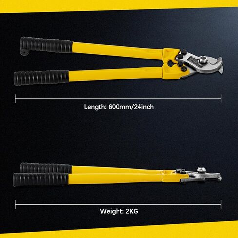 24 Inch Heavy Duty Cable Cutter, Carbon Steel Wire Rope Cutter for Aluminum and Copper Wire Rope, Multi-Functional Labor Saving Long Arm Wire Cutter Pliers with Ergonomic Design in Saudi Arabia