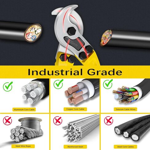 24 Inch Heavy Duty Cable Cutter, Carbon Steel Wire Rope Cutter for Aluminum and Copper Wire Rope, Multi-Functional Labor Saving Long Arm Wire Cutter Pliers with Ergonomic Design in Saudi Arabia