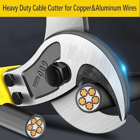 24 Inch Heavy Duty Cable Cutter, Carbon Steel Wire Rope Cutter for Aluminum and Copper Wire Rope, Multi-Functional Labor Saving Long Arm Wire Cutter Pliers with Ergonomic Design in Saudi Arabia