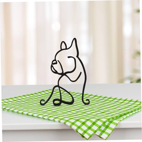 Wrought Iron Pet Ornament iron abstract dog abstract sculpture bookshelf statue metal art figure metal puppy wall art geometric statue desk decor male figure art office thing in Saudi Arabia