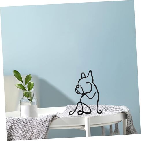 Wrought Iron Pet Ornament iron abstract dog abstract sculpture bookshelf statue metal art figure metal puppy wall art geometric statue desk decor male figure art office thing in Saudi Arabia