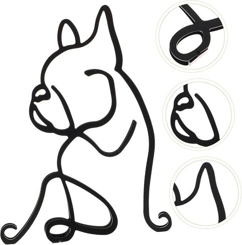 Wrought Iron Pet Ornament iron abstract dog abstract sculpture bookshelf statue metal art figure metal puppy wall art geometric statue desk decor male figure art office thing in Saudi Arabia