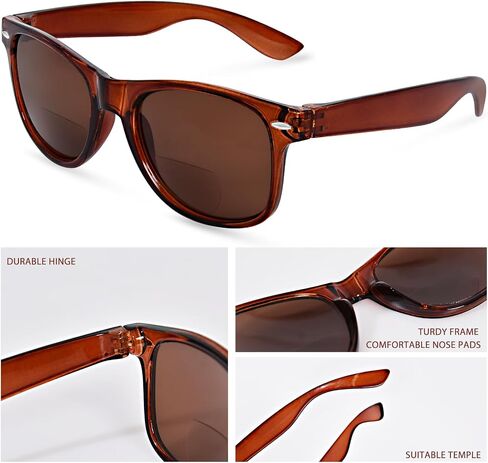 FONHCOO Bifocal Sunglasses for Women Men Classic Sunglasses Readers, Outdoor Reading Sunglasses with UV400 Protection in Saudi Arabia