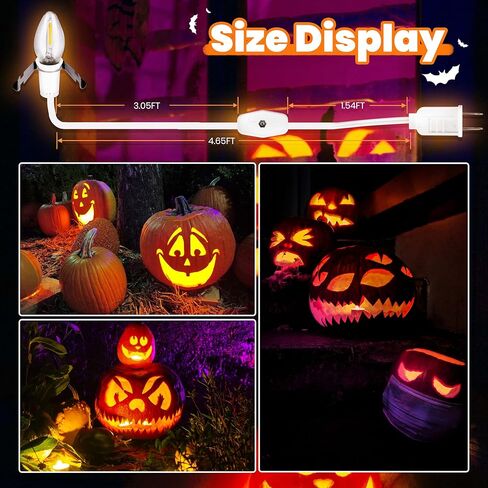 مجموعتان من سلك الملحقات مع 2 لمبة إضاءة LED C7، استبدال سلك مصباح ملح بطول 5 أقدام مع مقابس تشغيل/إيقاف ومقبس E12 لقرعة الهالوين، ومنزل قرية عيد الميلاد، وديكورات العطلات والحرف اليدوية in Kuwait